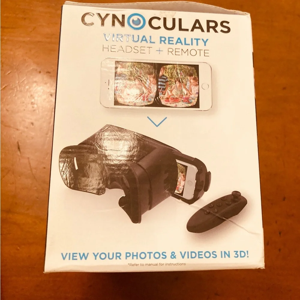 Cynoculars for virtual viewing of your videos and photos headset and remote